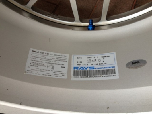 RAYS WINNING ขอบ18แท้ๆเป็น FORGED หน้า8หลัง9อ๊อฟ45เก่าญ๊่ปุ่นสีเดิมๆสวย