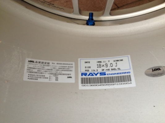 RAYS WINNING ขอบ18แท้ๆเป็น FORGED หน้า8หลัง9อ๊อฟ45เก่าญ๊่ปุ่นสีเดิมๆสวย