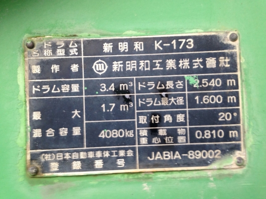 SALE ISUZU MIXER NRR32C F5  E/G 6HE1