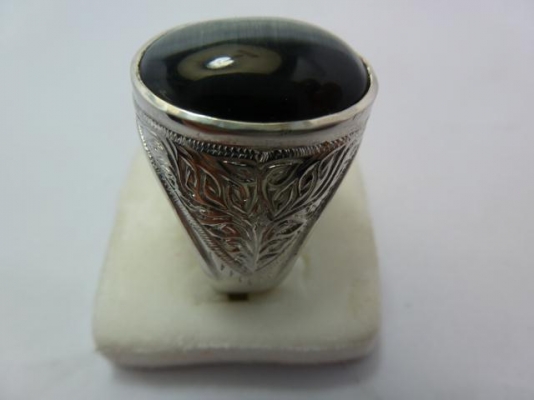 แหวนเงินแท้พลอยตาแมว