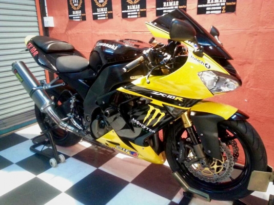 T&amp;T BIKE RAMA2 ขายราคาเพียง 169000 ฿KAWASAKI NINJA ZX10R 1000 ปี 2005 สำเนาทะเบียน ภาษีพรบ.58 [ไม่มีเล่มโอน