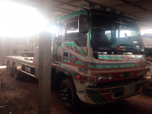 ISUZU DECA 195 HP 6HE1 TURBO INTER รถเทรลเลอร์ สิบล้อ 2 เพลามีสโลว์ครบพร้อม บันไดไฮดรอลิกส์ขึ้นรถเกี่ยวข้าว ใช้ลาก PC 120 - PC 150 ได้สบายครับ ภายในเก๋งคอนโซลสวยครบ CD MP3 แอร์เย็น พวงมาลัยเพาเวอร์ ระบบเบรคทริ๊ปฟี้ครบครัน ช่วงล่างคัชซีสวยเดิมๆมากครับ ยาง
