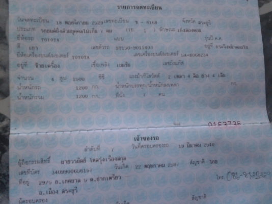 เก๋ง โตโยต้าเก่า