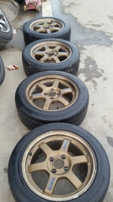 ล้อ TE37 ขอบ15 พร้อมยางชุดล่ะ 8,000