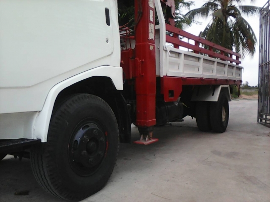 หกล้อติดเครน ฮีโน่-FB-117แรง รถห้างแท้ ล่างใหญ่ Fหน้าFหลัง เกียร์ร็อคกี่ เครนUNIC3ตันติดปั้ม5ตัน แรงข้ามรุ่น ทะเบียนชุดโอนพร้อม