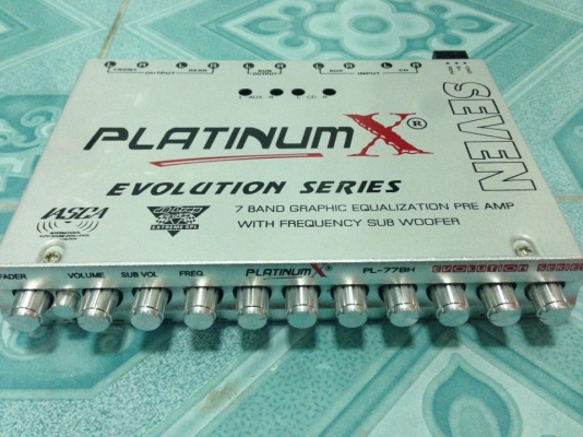 ปรีแอมป์ แพลตตินั่มx7แบนมือสองเกือบใหม่เสียงดีใช้งานปกติ ขาย 900 บาท