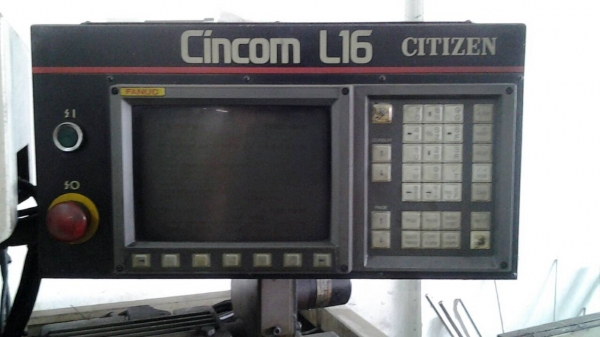 เครื่องกลึง CNC SWISS TYPE CITIZEN L16 โปรแกรม FANUC 0 พน้อมใช้งาน