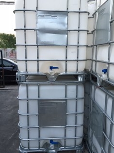 จำหน่าย ถัง IBC ขนาด 1,000 ลิตร มือสอง เกรด A ใช้งานครั้งเดียว