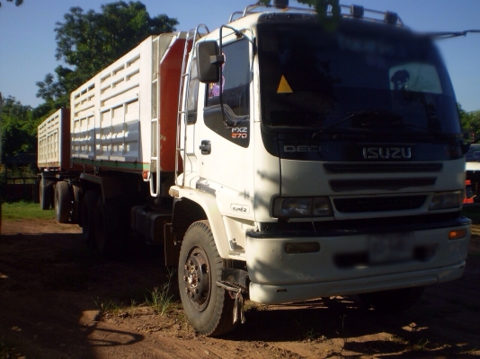 ขายรถพ่วงสิบล้อดัมพ์ ISUZU EURO2 เครื่ง 270 แรง ปี 47 กระบะดัมพ์แม่ลูก ลูก 2 เพลา