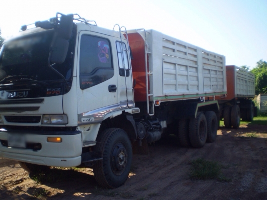 ขายรถพ่วงสิบล้อดัมพ์ ISUZU EURO2 เครื่ง 270 แรง ปี 47 กระบะดัมพ์แม่ลูก ลูก 2 เพลา