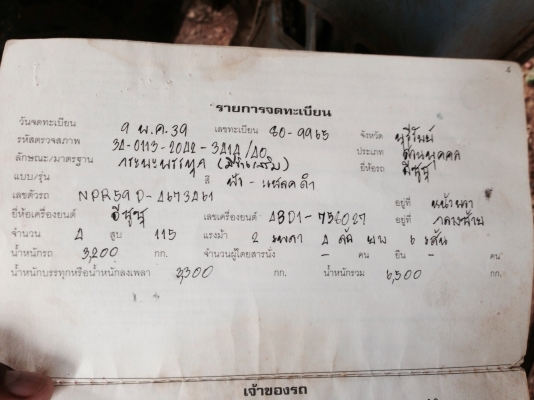ขายอีซูซุ 6 ล้อ NPR59P-4673461 มีภาพวีดีโอ เครื่อง4BD1-115 แรงม้า คัสซีสวย-เครื่่องดีแน่น F หน้า F ห ขายอีซูซุ 6 ล้อ NPR59P-4673461 มีภาพวีดีโอ เครื่อง4BD1-115 แรงม้า คัสซีสวย-เครื่่องดีแน่น F หน้า F ห