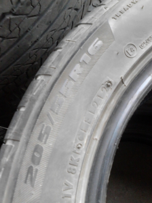 205/55R16 BRIDGESTONE POTENZA  ER002 ปี2012 ชุด 4 เส้น  TEL.081-427-3941