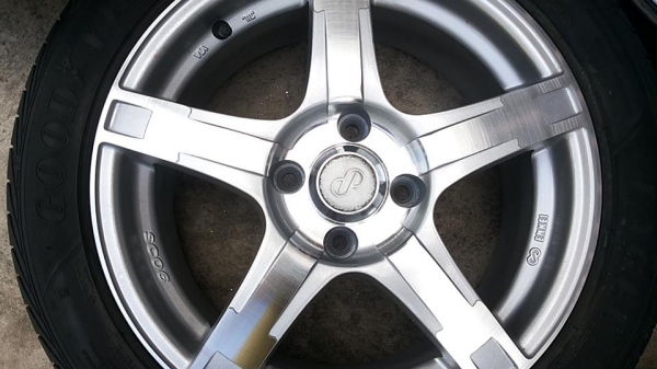 ม็กซ์ Enkai ขอบ15x6.5 off40 4รู100 ยาง Goodyear eagle F1 195 50 15