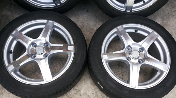 ม็กซ์ Enkai ขอบ15x6.5 off40 4รู100 ยาง Goodyear eagle F1 195 50 15