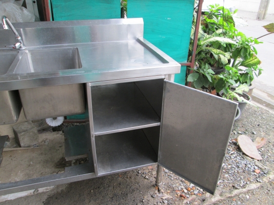 ซิงค์ล้างจานมีตู้  แสตนเลสหนา  ขายถูกที่สุด