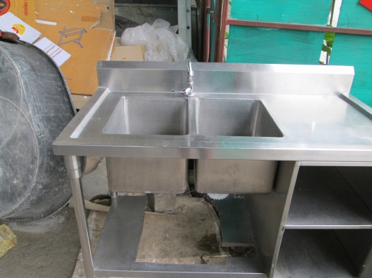 ซิงค์ล้างจานมีตู้  แสตนเลสหนา  ขายถูกที่สุด