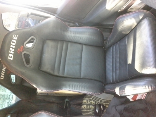 ขายเบาะแต่ง BRIDE หนังแคฟร่า คู่4,500