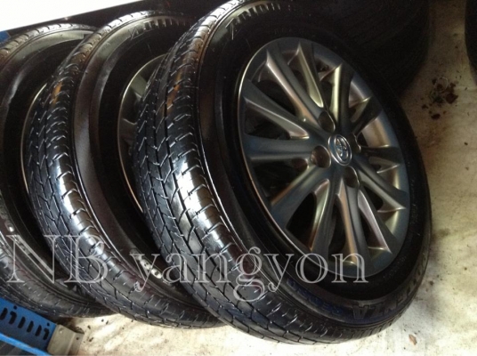 ล้อแม็ก vios วีออส รมดำแท้ ขอบ 15 พร้อมยาง 185-60-15