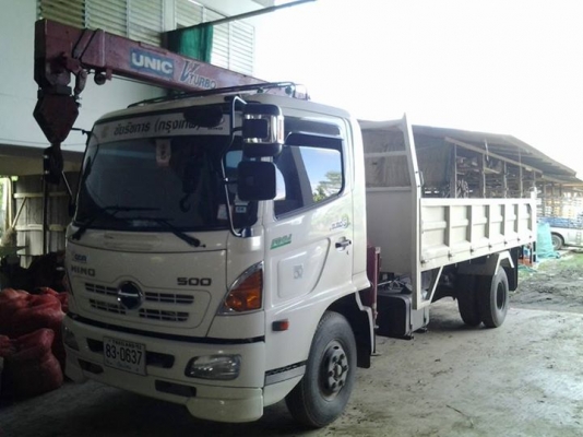 ขายรถ 6 ล้อ hino fc9  2012  เครน 3 ตัน กระบะดั้มพ์
