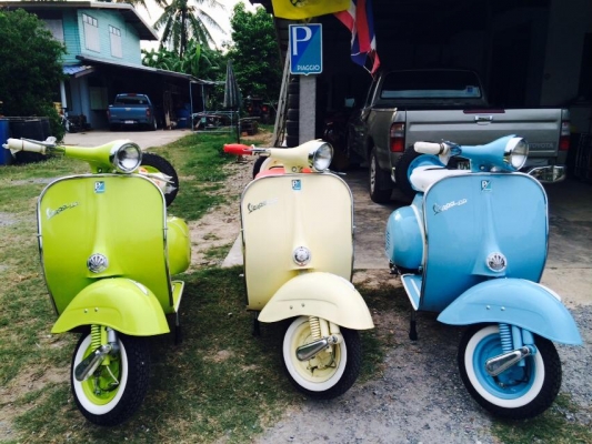 รับสั่งทำ Vespa และบริการหลังการขาย ร้าน Pong_Motor_Classic รับซ้อม ปะผุ ผ่นสี ขายซาก บริการครบวงจร