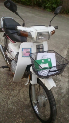 ดรีมคุรุสภารุ่นแรกสีขาว  ทะเบียนโอน