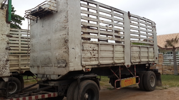 ขายด่วนลูกพ่วงสองเพลาดั้มปี50ยาว6.4เมตรสภาพพร้อมใช้ราคาเบาๆโทร0843923995