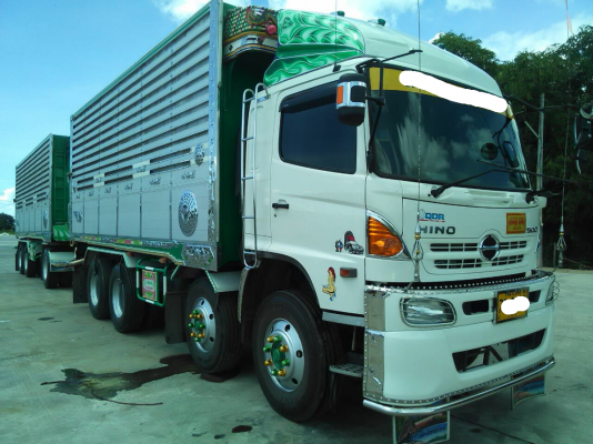 ขายดาวน์รถ 24 ล้อพ่วงแม่ลูกดัมพ์  HINO MEGA 344 แรงม้า ลูกพ่วง 3 เพลาคอกเกษตร ขายดาวน์ 1100000