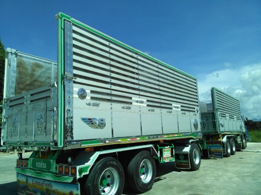 ขายดาวน์รถ 24 ล้อพ่วงแม่ลูกดัมพ์  HINO MEGA 344 แรงม้า ลูกพ่วง 3 เพลาคอกเกษตร ขายดาวน์ 1100000