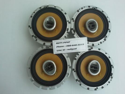 ลำโพง 6 นิ้ว Pioneer TS-J160A แกนร่วมสองทาง สวยๆ เสียงดี มือสองญี่ปุ่น กำลังขับ 120W วอยเคฟล่า โครงหล่อ แม่เหล็กใหญ่ พร้อมทุ่น capa ฝาครอบเสียงแหลมหมุนปรับทิศทางเสียงได้ สภาพสวย เสียงดี รายละเอียดชัด  ไม่กินวัต ใช้กับวิทยุเดิมติดรถได้เลย ต่อผ่านแอมป์ก็เสี