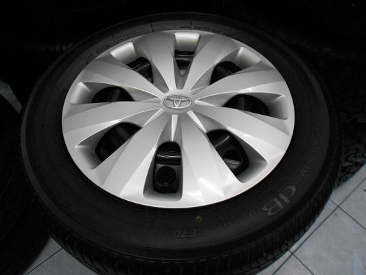 ขายล้อกะทะ New Vios ขอบ 15 พร้อมยาง Yokohama 185/60/15 ปี 14/ใส่ฟรี ส่งฟรีค่ะ