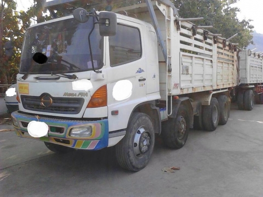 ขายรถสิบล้อ hino mega fm 260 พ่วงแม่ลูก ดั้มเหล็กอู่ เสรีชัย ปี 48 ราคาต่อรองได
