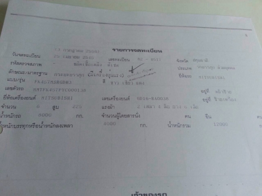 ขายรถบรรทุก 6ล้อ Mitsubishi 240 แรงม้า  พร้อมเอี้ยบเครน5  ตัน Unic