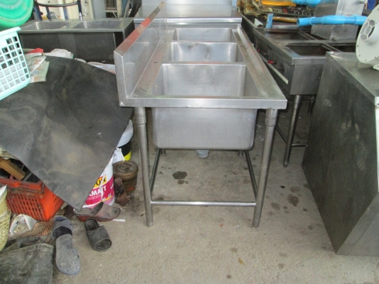 ซิงค์ล้างจาน 3 หลุมใหญ่ แสตนเลสหนา  ขายถูกที่สุด