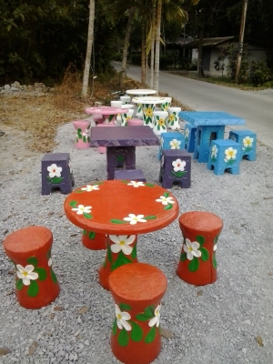 ขายแบบหล่อชุดโต๊ะลายดอกลีลาวดี