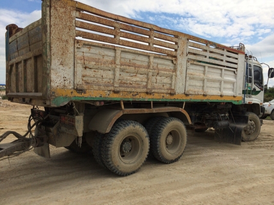 ขายสิบล้อดั้มพ่วงแม่ลูกISUZU FXZ13NFYเครื่องPO9C315แรงติดNGV8ถัง