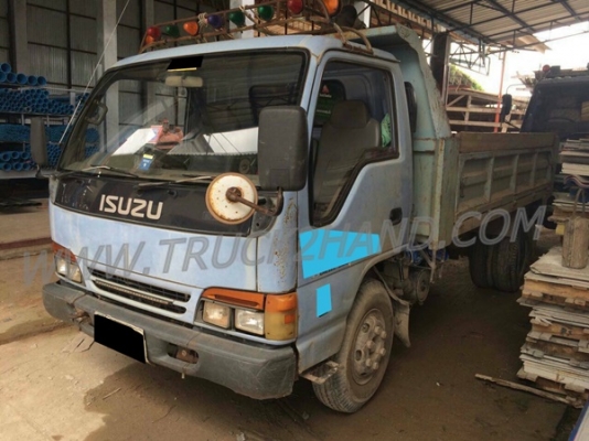 รถบรรทุก 6 ล้อดั๊มพ์ ISUZU รุ่น NPR เครื่อง 4 สูบ 120 แรงม้า ฝาขาว