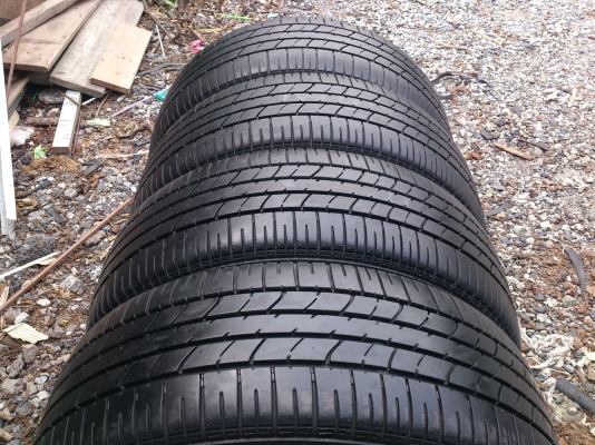 ขายแม็กขอบ16 4รู100/114 พร้อมยางบริสโตน195/55R16 ปี09 ดอกเต็ม จำนวน 1  ชุด
