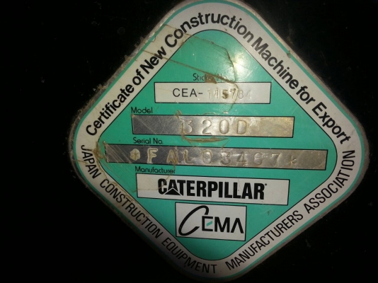 CAT320D รถสวยมาก 7611ชม.  เอกสารอินวอยล์....