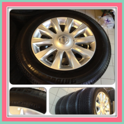 ขายล้อแม็กเดิมมือ2 16 Nissan Teana 5 รู 114.3 +ยางปี 11 ราคา 8900 บ.ถูก