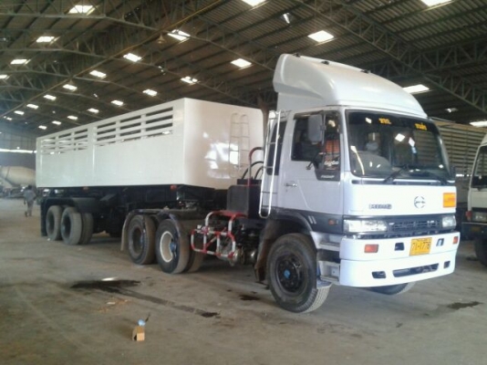 ขายด่วน สิบล้อหัวลากพร้อมหาง 2 เพลาดั้มพ์ HINO 2K สมอเงิน สภาพดีมาก