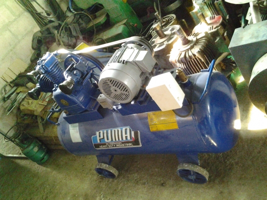 ปั๊มลม puma มือ2 สภาพ เนี๊ยบมากๆ ขนาดความจุถัง 280 ลิตร ทำลมได้สูงสุด 14 บาร์ ไฟ 3 เฟส รับประกัน6เดือน สินค้าอยู่พุทธมลฑลสาย4 สนใจติดต่อ 081-5266979