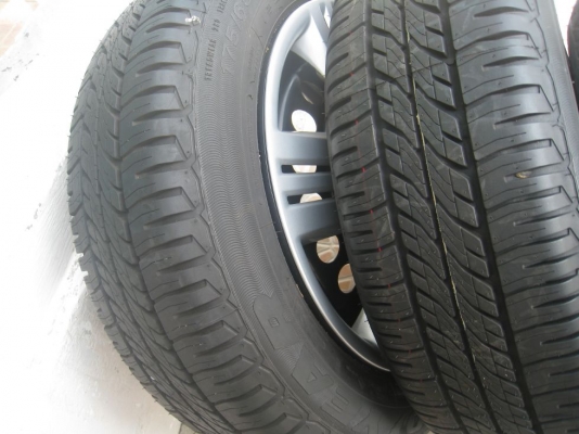 ขายล้อกะทะ Honda Jazz  15" 4รู 100 +ยาง ปี 12 + ฝาครอบ (081-3747940)