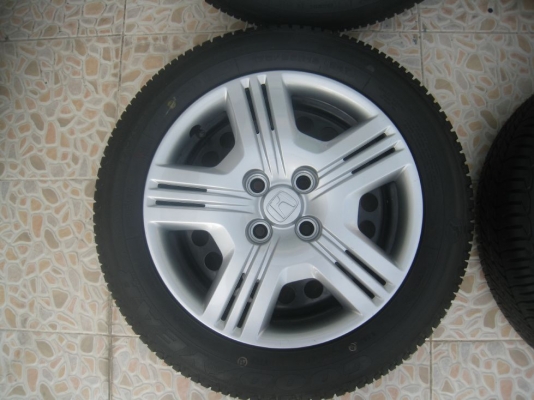 ขายล้อกะทะ Honda Jazz  15" 4รู 100 +ยาง ปี 12 + ฝาครอบ (081-3747940)