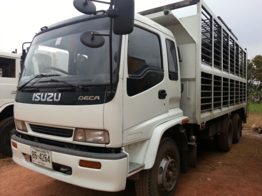 ขายด่วนlSUZU DECA 195แรงสองเพลาปี44รถบรรทุกสุกรต่อพิเศษ มีลีฟสไลด์ สภาพพร้อมใช้โทร 0801515451 0811838154
