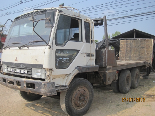 ขายบรรทุกรถเทลเล่อเกี่ยวข้าว10ล้อ1เพลา หัวลากแปลง เป็นเทลเล่อ MITSU FN527TG เครื่องดี คัสชีสสวยครับ