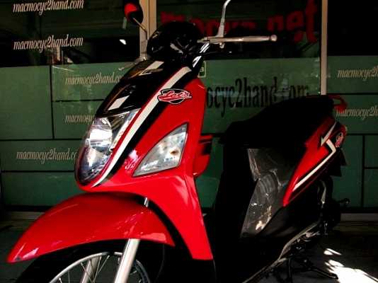 LET'S สีแดงเทา รถเดือน ธันวาคม.ปี 56 ไมล์ 5 พันโล รุ่นใหม่หัวฉีด โปรโมชั่น ของแถม 2 รายการ 18900