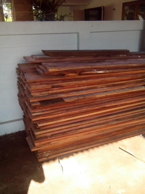 ไม้มะค่าหน้า 10-12 นิ้ว