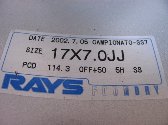 ล้อ RAYS รุ่น VERSUS CAMPIONATO-SS7  MADE IN JAPAN แท้ ขอบ 17 ถูกมาก 7,500
