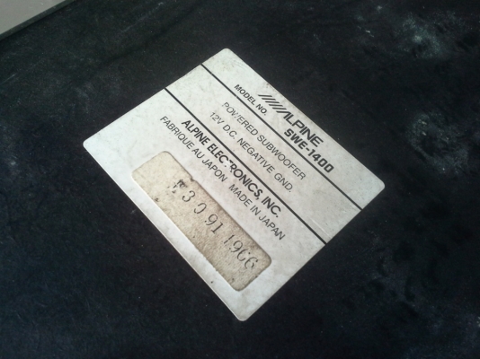 Alpine Subwoofer SWE-1400 แอมป์ในตัว มือสองญี่ปุ่น Alpine Subwoofer SWE-1400 แอมป์ในตัว มือสองญี่ปุ่น