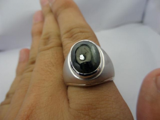 แหวนเงินแท้พลอยยี่หร่าพม่า่